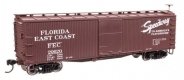 40′ Double Sheathed Wood Boxcar - Ready to Run -- Florida East Coast 20620, HO, WalthersMainline 40180