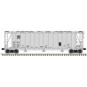 General American 3500 Dry-Flo 3-Bay Covered Hopper - Ready to Run -- Santa Fe 300665 (gray, black), N, Atlas Model Railroad Co. 