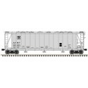 General American 3500 Dry-Flo 3-Bay Covered Hopper - Ready to Run -- Santa Fe 300684 (gray, black), N, Atlas Model Railroad Co. 