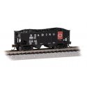 USRA 55-Ton Outside-Braced Hopper with Load - Ready to Run - Silver Series(R) -- Reading 78847 (black, red), N, Bachmann Industr