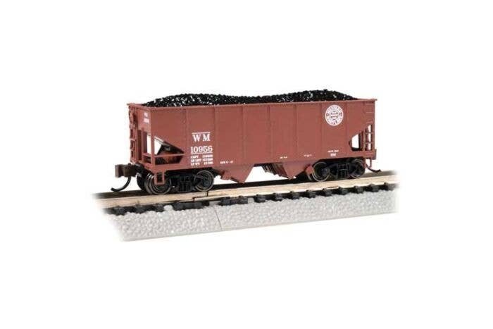 USRA 55-Ton Outside-Braced Hopper with Load - Ready to Run - Silver Series(R) -- Western Maryland 10956 (Boxcar Red, Fast Freigh