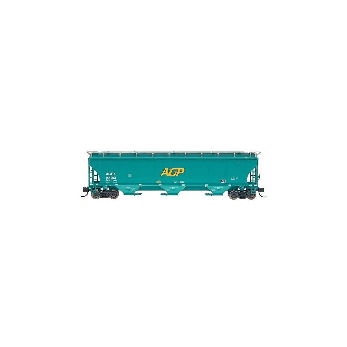 Trinity 5161 Cubic Foot Covered Hopper - Ready to Run -- AGP AGPX (green yellow), HO, Intermountain Railway Company 472110