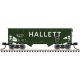 2-Bay Offset-Side Hopper with Flat Ends & Load - Ready to Run - Master(R) -- Hallett 9924 (green, white), N, Atlas Model Railroa