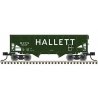 2-Bay Offset-Side Hopper with Flat Ends & Load - Ready to Run - Master(R) -- Hallett 9924 (green, white), N, Atlas Model Railroa