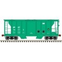 PS-2 2-Bay Covered Hopper - Ready to Run -- Penn Central 74212 (green, white), N, Trainman 50005894