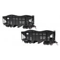 2-Bay Steel Hopper 2-Pack - Ready to Run - Spectrum(R) -- Consolidated Narrow Gauge RR 3008, 3074, On30, Bachmann Industries 279
