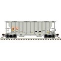 Portec 3000 2-Bay Covered Hopper - Ready to Run - Master(R) Plus -- The Andersons, Inc. AEX 9336 (gray, black), HO, Atlas Model 