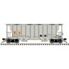 Portec 3000 2-Bay Covered Hopper - Ready to Run - Master(R) Plus -- The Andersons, Inc. AEX 9352 (gray, black), HO, Atlas Model 
