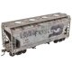 ACF 2-Bay Covered Hopper - Kit -- Burlington Northern 419321 (Weathered gray, black Graffiti), HO, Micro Trains Line 2200001