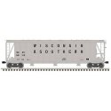 General American 3500 Dry-Flo 3-Bay Covered Hopper - Ready to Run -- Wisconsin Southern 501341 (gray, black), N, Atlas Model Rai