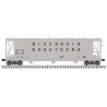 General American 3500 Dry-Flo 3-Bay Covered Hopper - Ready to Run -- Wisconsin Southern 501341 (gray, black), N, Atlas Model Rai