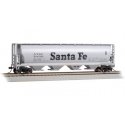 Canadian Cylindrical 4-Bay Grain Hopper - Ready to Run - Silver Series(R) -- Atchison, Topeka & Santa Fe, HO, Bachmann Industrie
