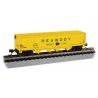 40′ Quad Hopper - Ready to Run -- Peabody Coal Co. 6687 (yellow, green, red), N, Bachmann Industries 73354