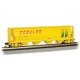 Canadian Cylindrical 4-Bay Grain Hopper - Ready to Run - Silver Series(R) -- Scoular Grain SCOX 1687 (yellow, Ears of Corn), N, 