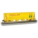 Canadian Cylindrical 4-Bay Grain Hopper - Ready to Run - Silver Series(R) -- Scoular Grain SCOX 1687 (yellow, Ears of Corn), N, 