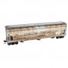 ACF 47′ 3-Bay Center-Flow Covered Hopper - Ready to Run - Grit N Grime -- Union Pacific 76029 (Weathered, gray, black, yellow 