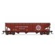 AAR 70-Ton 3-Bay Hopper w/Load - Ready to Run -- Seaboard Air Line 38256 (H-7, Boxcar Red, white, red, Heart Logo), HO, Broadway