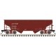 Offset-Side 2-Bay Open Hopper 3-Pack - Ready to Run -- Santa Fe 78114, 78131, 78299 (Oxide Red), HO, Trainman 20007441