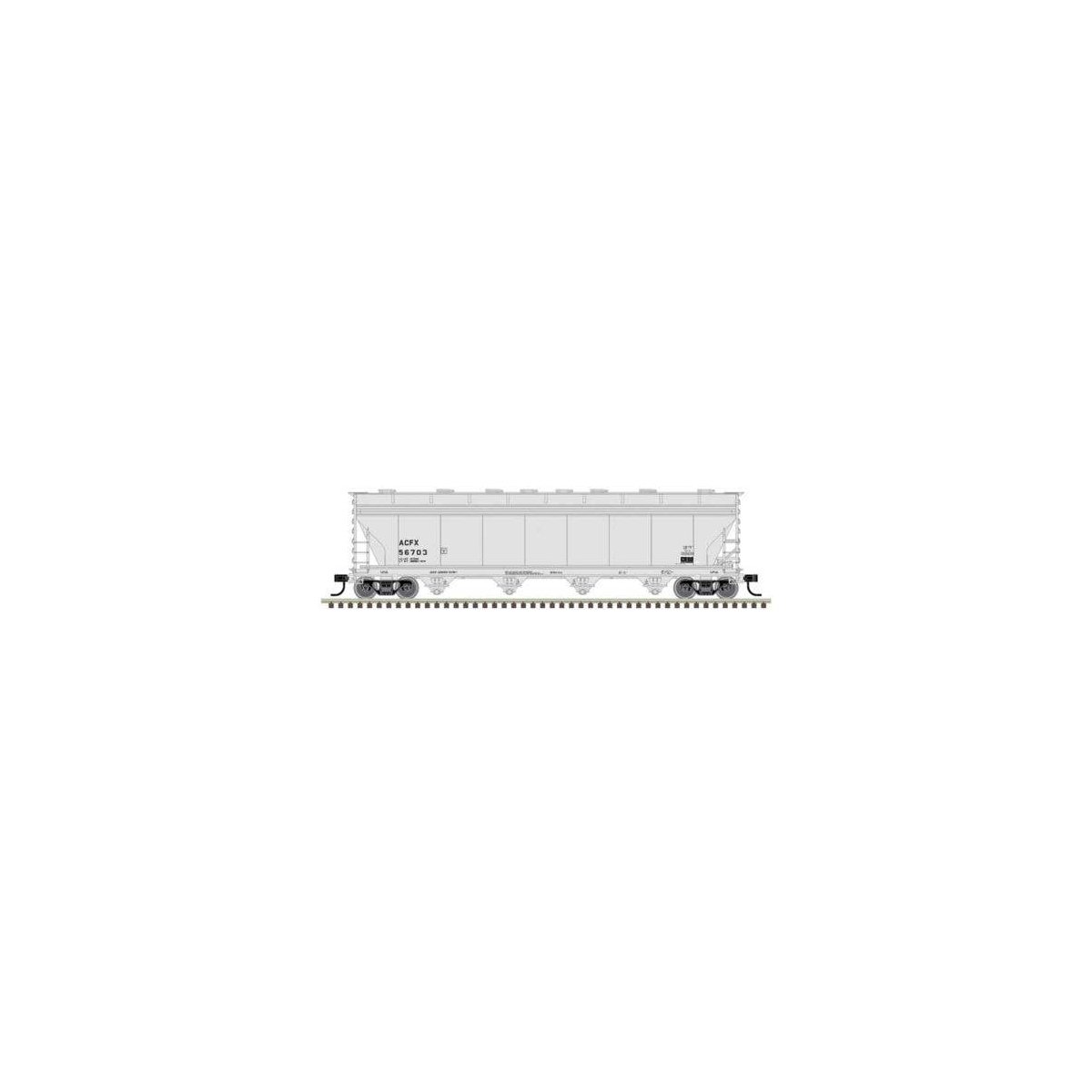 ACF 5250 Covered Hopper - Ready to Run - Master(R) Plus -- ACFX 56714 (gray), HO, Atlas Model Railroad Co. 20007362