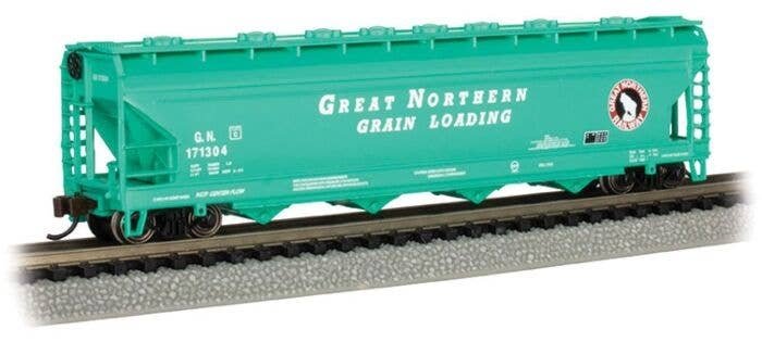 56′ 4-Bay Center-Flow Hopper - Ready to Run - Silver Series(R) -- Great Northern 27429 (Glacier Green), N, Bachmann Industries