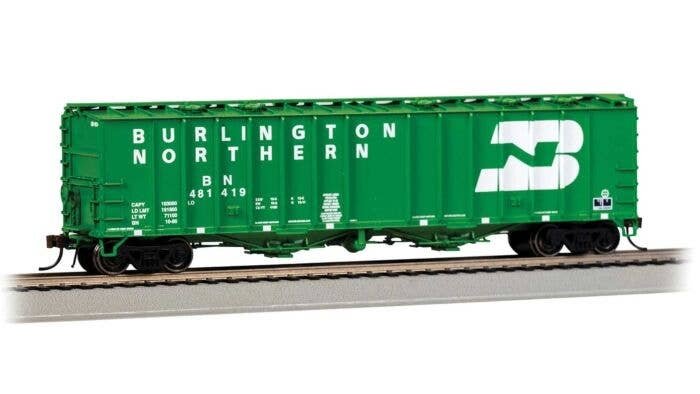 GATX 4180 Airslide Covered Hopper - Ready to Run -- Burlington Northern 481419 (Cascade Green, white, Large Logo), HO, Bachmann 