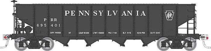 Class H21A 4-Bay Hopper - Ready to Run -- Pennsylvania Railroad (black, Plain Keystone), HO, Rapido Trains Inc 178009A