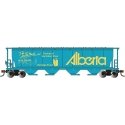 Canadian Cylindrical 4-Bay Grain Hopper - Ready to Run - Silver Series(R) -- Alberta (Vermillion River), N, Bachmann Industries 
