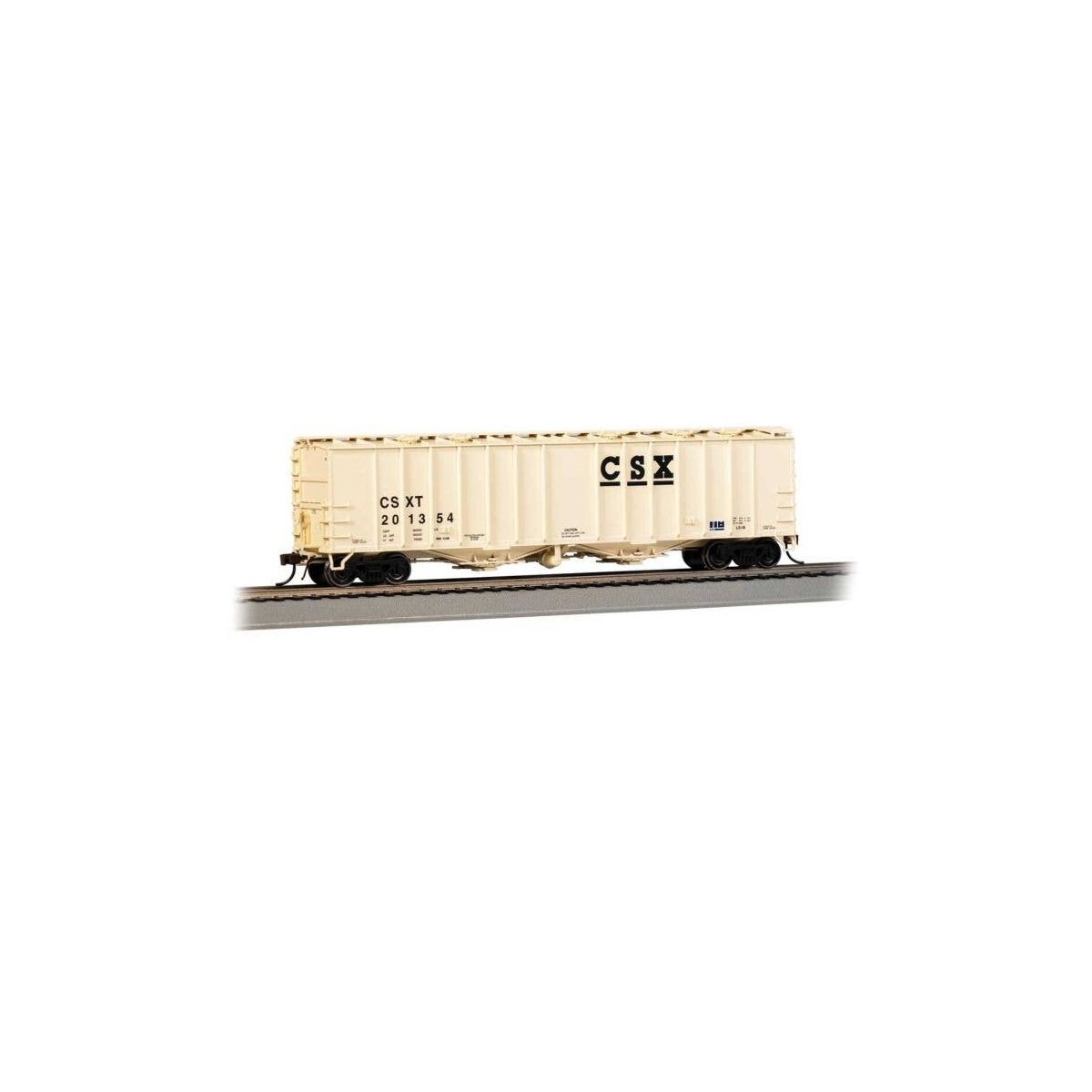 GATX 4180 Airslide Covered Hopper - Ready to Run -- CSX 201354 (pale yellow, black), HO, Bachmann Industries 70617