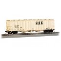 GATX 4180 Airslide Covered Hopper - Ready to Run -- CSX 201354 (pale yellow, black), HO, Bachmann Industries 70617