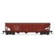 AAR 70-Ton 3-Bay Hopper w/Load - Ready to Run -- Santa Fe 183357 (GA-73, Boxcar Red), HO, Broadway Limited Imports 8102