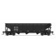 AAR 70-Ton 3-Bay Hopper w/Load - Ready to Run -- Kansas City Southern 29340 (black), HO, Broadway Limited Imports 8114