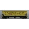 Pullman-Standard PS2-CD 4427 High-Side Covered Hopper - Ready to Run -- J.W. Flammer TLDX 1 (yellow, black, red), N, Trainworx I