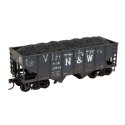 USRA 55-Ton 2-Bay Open Hopper - Kit -- Norfolk & Western 125134 (Heavily Weathered, ex-VGN, black), HO, Micro Trains Line 250000