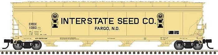 ACF 5701 Centerflow Grain Hopper - Ready to Run - Master(R) -- Interstate Seed Co. CRDX 1060 (yellow, black), HO, Atlas Model Ra