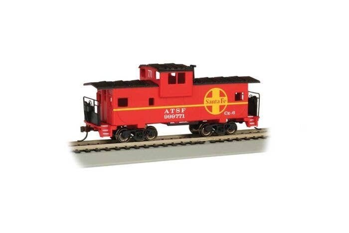36′ Wide-Vision Caboose - Ready to Run - Silver Series(R) -- Atchison, Topeka & Santa Fe 999, HO, Bachmann Industries 17704