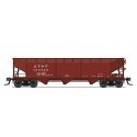 AAR 70-Ton 3-Bay Hopper w/Load - Ready to Run -- Santa Fe 183340 (GA-73, Boxcar Red), HO, Broadway Limited Imports 8101