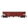 AAR 70-Ton 3-Bay Hopper w/Load - Ready to Run -- Santa Fe 183340 (GA-73, Boxcar Red), HO, Broadway Limited Imports 8101