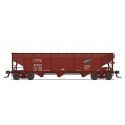 AAR 70-Ton 3-Bay Hopper w/Load - Ready to Run -- Chicago & North Western 67327 (Boxcar Red, black), HO, Broadway Limited Imports