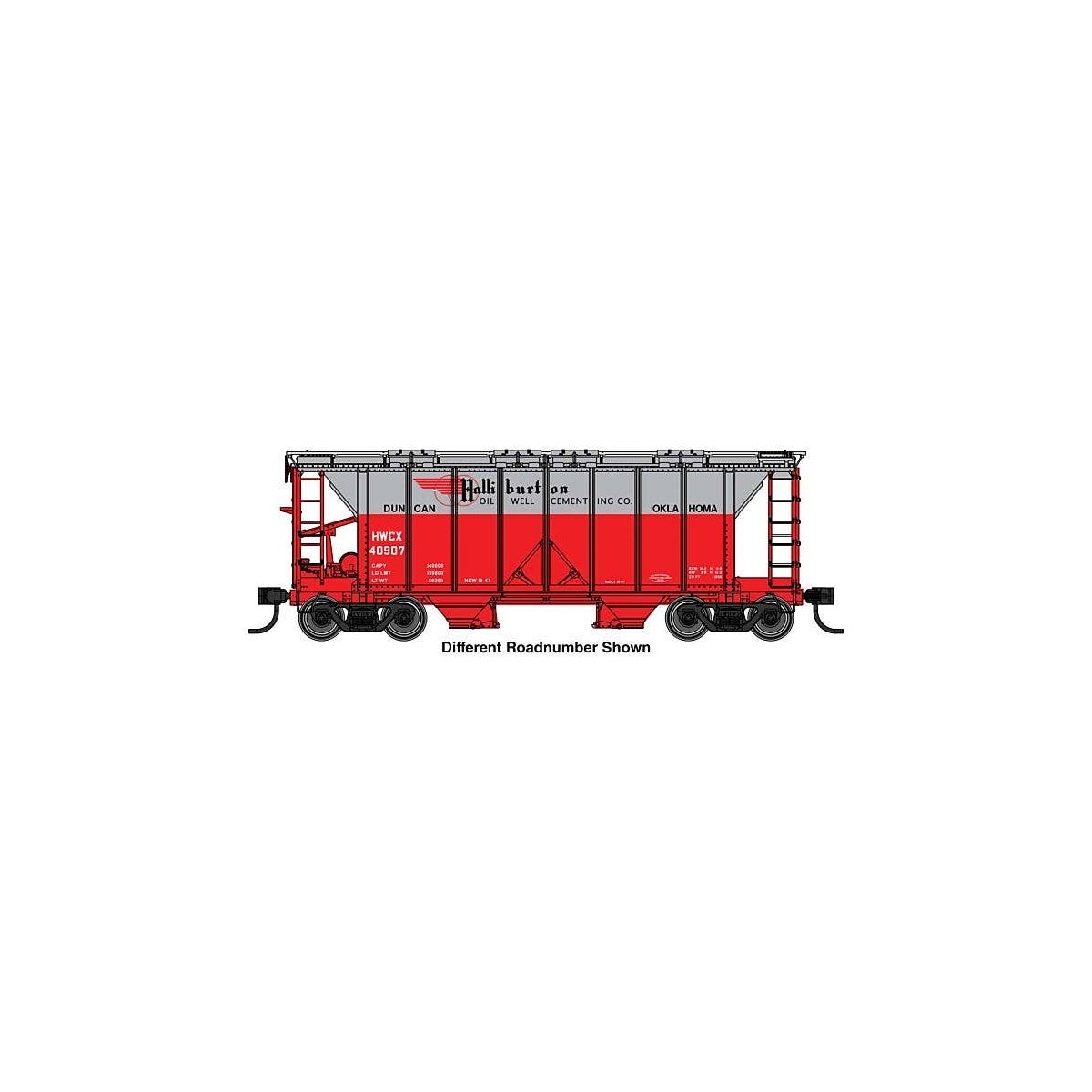 ACF 1958 Cu Ft Covered Hopper - Ready to Run -- Halliburton HWCX 40910, HO, WalthersMainline 49719