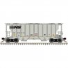 Portec 3000 2-Bay Covered Hopper - Ready to Run - Master(R) -- Norfolk Southern 233510 (gray, black, yellow conspicuity marks), 