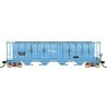 59′ 4-Bay Cylindrical Covered Hopper - Trough Hatch Version - Ready to Run -- Soo Line (Weathered, Patched Ex-Pillsbury, blue,