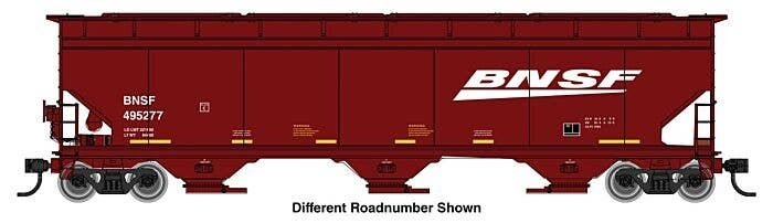 60′ NSC 5150 3-Bay Covered Hopper - Ready to Run -- BNSF Railway 495304, HO, WalthersMainline 7742
