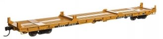60′ Pullman-Standard Flatcar - Ready to Run -- Trailer-Train VTTX 97611 (Container loading yello, HO, WalthersMainline 5417