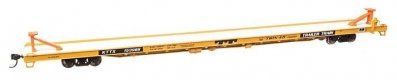 89` Channel Side Flatcar - Ready to Run -- Trailer-Train KTTX 153988 (yellow, black Twin 45`), HO, WalthersMainline 5741