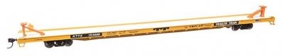 89` Channel Side Flatcar - Ready to Run -- Trailer-Train KTTX 153988 (yellow, black Twin 45`), HO, WalthersMainline 5741
