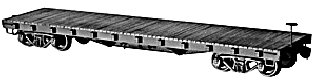 40′ 50-Ton AC&F Flatcar - Kit -- Undecorated, HO, Tichy Train Group 4021