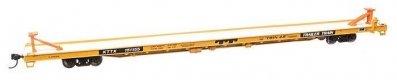 89` Channel Side Flatcar - Ready to Run -- Trailer-Train KTTX 151155 (yellow, black Twin 45`), HO, WalthersMainline 5740