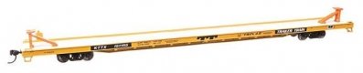 89` Channel Side Flatcar - Ready to Run -- Trailer-Train KTTX 151155 (yellow, black Twin 45`), HO, WalthersMainline 5740