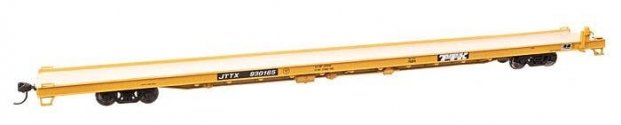 89′ Channel Side Flatcar - Ready to Run -- Trailer-Train JTTX 930165 (yellow, black General Serv, HO, WalthersMainline 5745