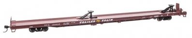 89` Channel Side Flatcar - Ready to Run -- Trailer-Train 150025 (1960s Brown, 40` Trailer Servic, HO, WalthersMainline 5731